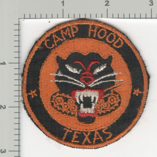 Red Features WW 2 US Army Camp Hood Texas Tank Destroyer Twill Patch off Mirror Inv# K2945