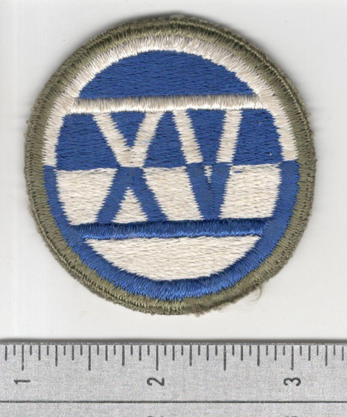 WW 2 US Army 15th Corps OD Border Patch Inv# S432