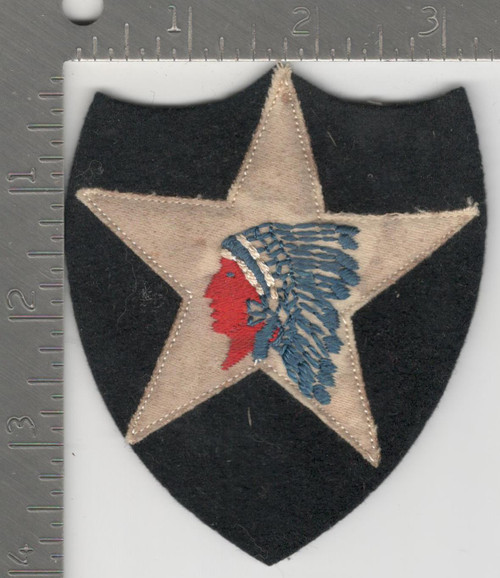 Pre WW 2 US Army 2nd Infantry Division Layered Wool Patch Inv# K0209