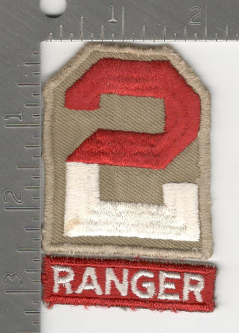 WW 2 US Army 2nd Army Ranger Training Patch & Tab Inv# K2647