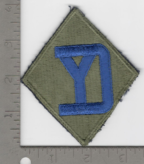 WW 2 US Army 26th Infantry Division Blue Base Patch Inv# N1177