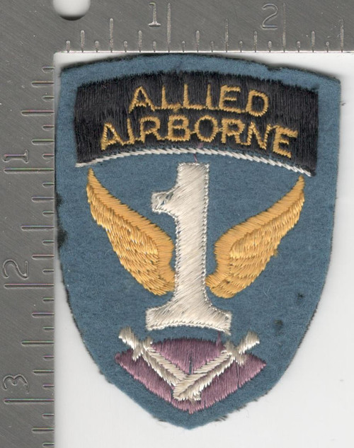 British Made WW 2 US Army 1st Allied Airborne Patch Inv# K2551