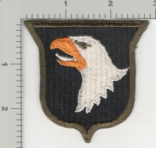 WW 2 US Army 101st Airborne Division Type 9 OD Border Patch Inv# K3190