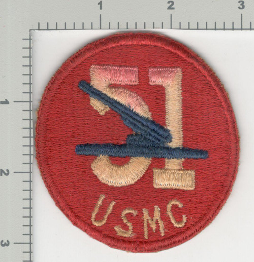 WW 2 USMC 51st Marine Defense Battalion Patch Inv# K3196