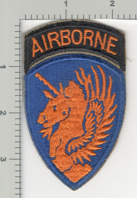 WW 2 US Army 13th Airborne Division Blue Border Patch Inv# K3257