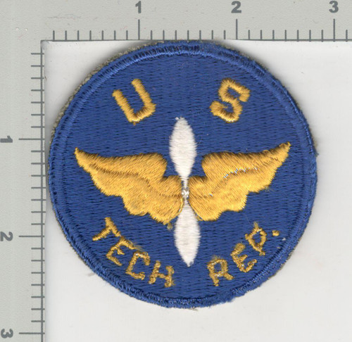 US Made WW 2 US Army Air Force Air Tech Rep Patch Inv# K3501