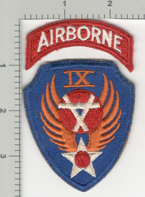 WW 2 US Army Air 9th Airborne Engineer Command Patch & Tab Inv# K3643