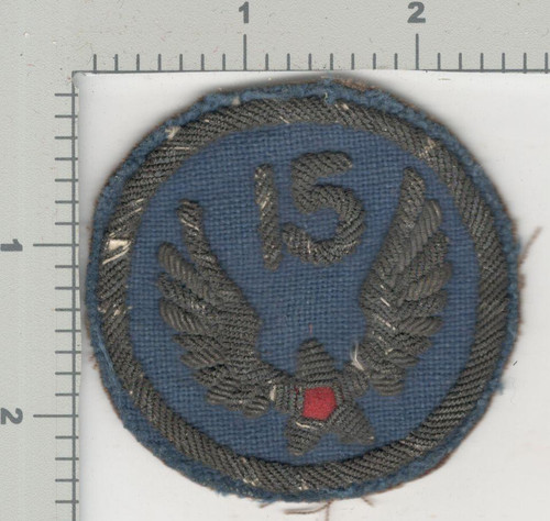 Italian Made WW 2 US Army AF 15th Air Force Bullion Patch Inv# K3681