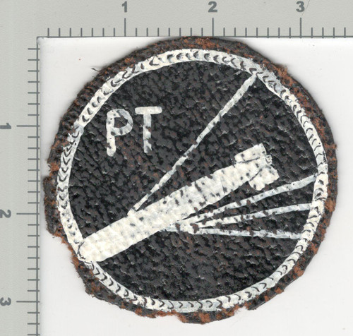 Ultra Rare WW 2 USN United States Navy PT Boat Leather Patch Inv# K3758