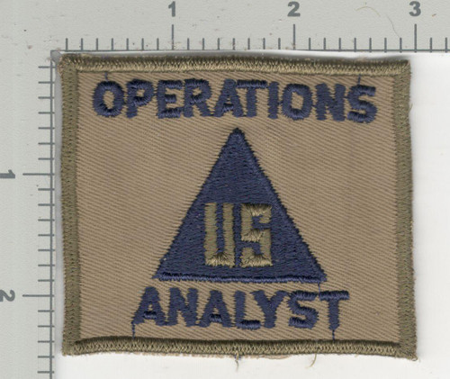 1945 Jeanette Sweet Collection Patch #136 Non Combat Operations Analyst