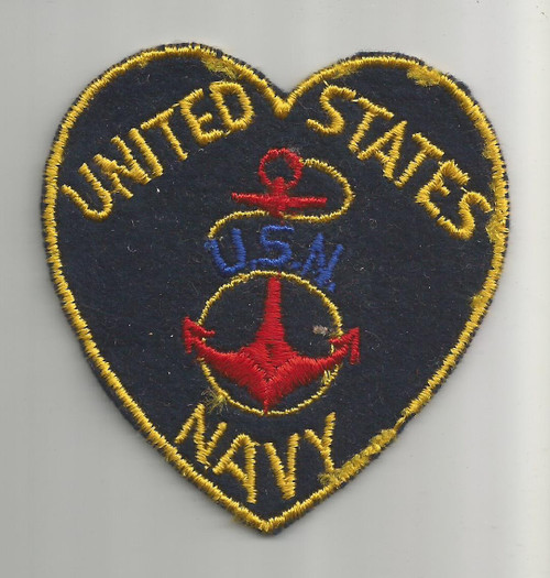 WW 2 US Navy 3-1/4" Sweetheart Patch Inv# W331