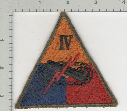 1945 Jeanette Sweet Collection Patch #281 4th Armored Corps