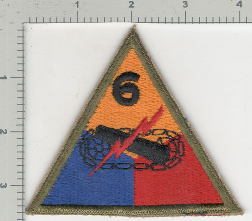 1945 Jeanette Sweet Collection Patch #287 6th Armored Division