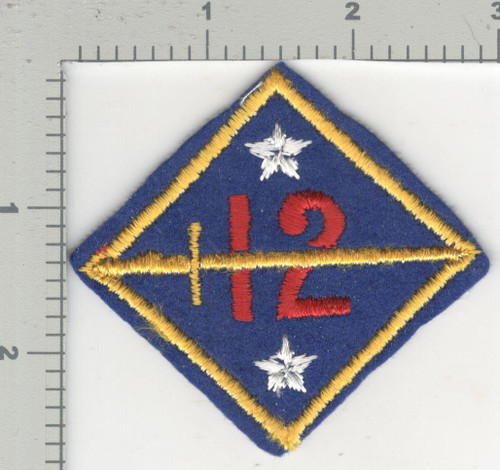 1945 Jeanette Sweet Collection Patch #368 40's Made WW1 12th Division