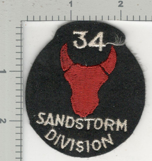 1945 Jeanette Sweet Collection Patch #384 40's Made WW1 34th Division