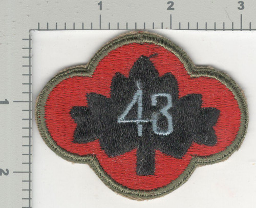 1945 Jeanette Sweet Collection Patch #462 40's Made WW1 43rd Division