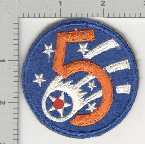 1945 Jeanette Sweet Collection Patch #593 5th Army Air Force