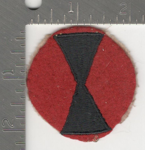 WW 2 US 7th Infantry Division Wool Patch Inv# K0420