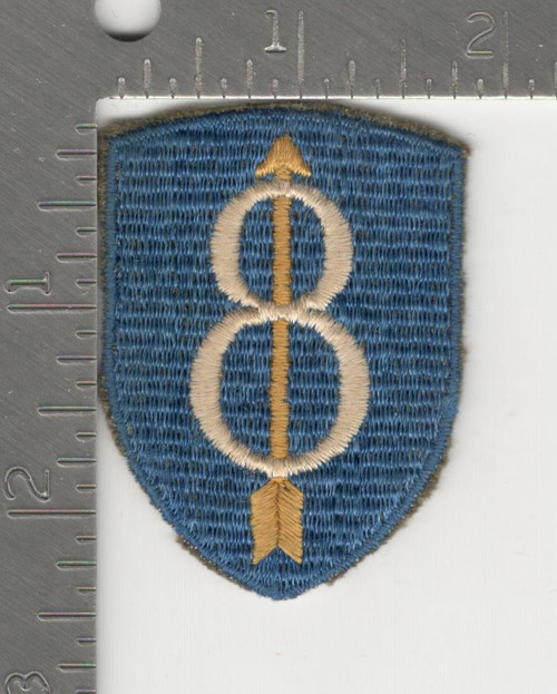 Variation #13 German Made US Army 8th Infantry Division Patch Inv# K0458