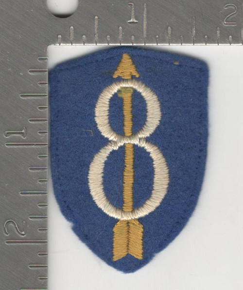 Variation #22 WW 2 US Army 8th Infantry Division Wool Patch Inv# K0471