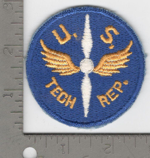 WW 2 US Army Air Force Air Tech Rep Black Back Patch Inv# N1062