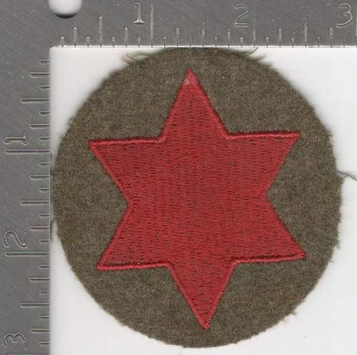Variation #21 Pre WW 2 US Army 6th Infantry Division Wool Patch Inv# K0392