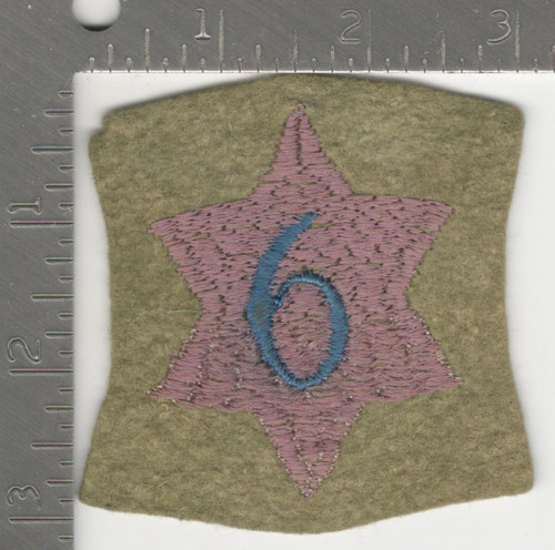 WW 1 AEF 6th Infantry Division French Made Wool Patch Inv# K0725