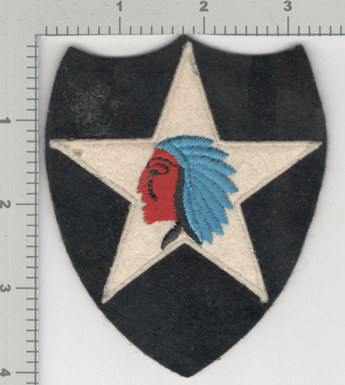 Pre WW 2 US Army 2nd Infantry Division Layered Wool Patch Inv# K4027