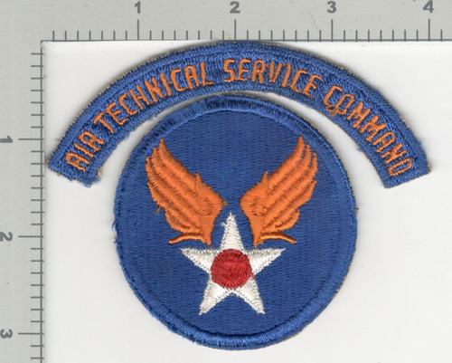 WW2 Air Force Air Technical Service Command Tab & Patch Inv# K4236