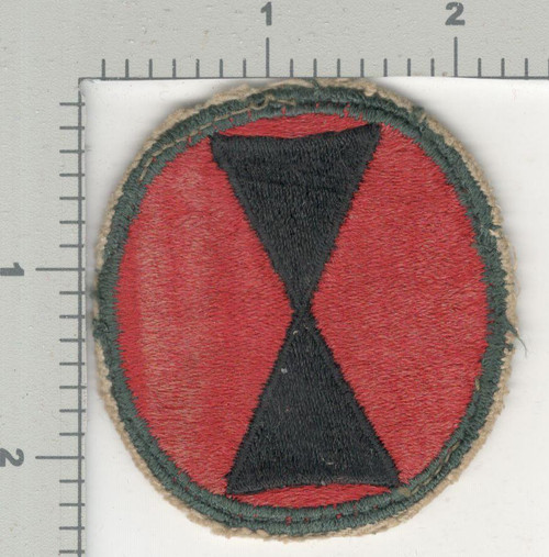 Cut Edge No Glow AG Border US Army 7th Infantry Division Patch Inv# K4087