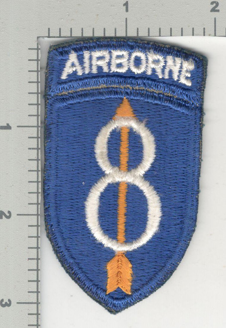 Post WW2 US Army 8th Airborne Division Patch Attached Tab Inv# K4090