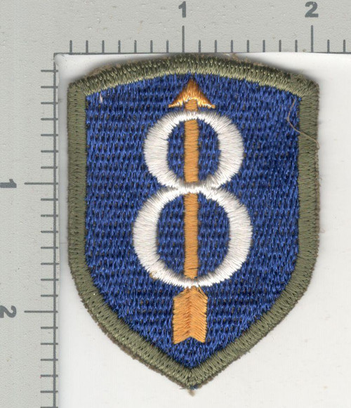 German Made 8th Infantry Division OD Border Patch Inv# K4091