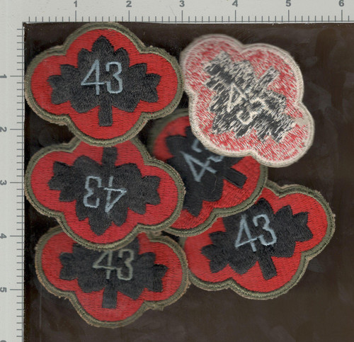 One WW 2 43rd Infantry Division "43" Patch