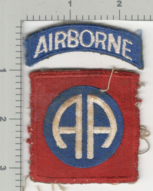 Off Uniform WW 2 US Army 82nd Airborne Patch & Tab Inv# K4343