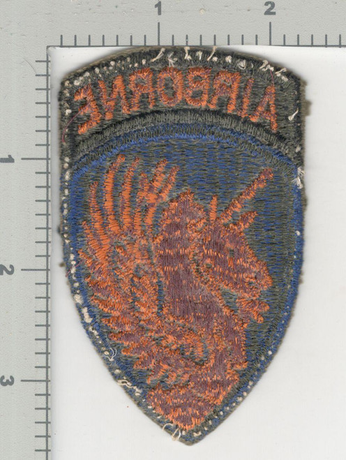 Rare WW 2 US Army 13th Airborne Division  Green / Purple Back Patch Inv# K4415