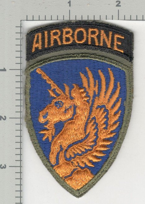 VHTF WW 2 US Army 13th Airborne Division Green Base OD Border Patch Inv# K4481