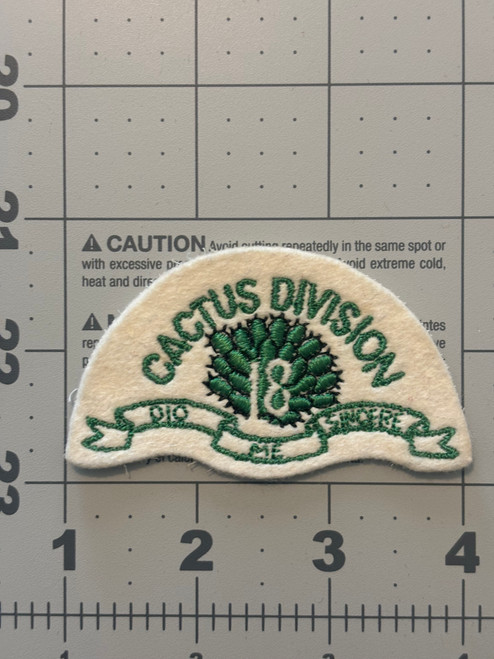 40's Made WW 1 US Army 18th Division Patch Inv# K4916