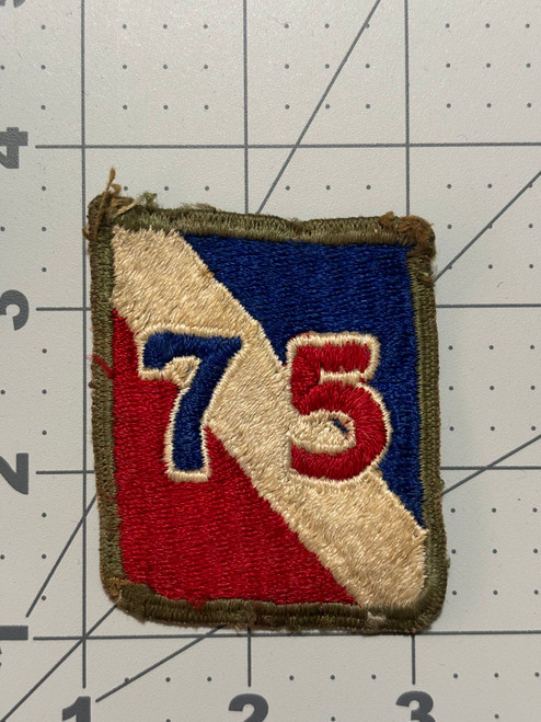 WW 2 US Army 75th Infantry Division Ribbed Weaved Patch Inv# K5642