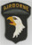 German Made Gold Eye US Army 101st Airborne Division Patch Gray Insert Inv# G518