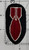 WW 2 US Army Bomb Disposal White Outlined Bomb Patch Inv# K9034