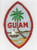 Rare WW 2 US Army Guam Command Patch Inv# P593 Variation #4 Thin Tree Aqua Water