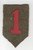 WW 1 US Army AEF 1st Division 3-3/8" X 2" Patch Inv# Q504