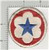 Off Uniform WW 2 US Army Service Forces White Border Small Star Patch Inv# K3409
