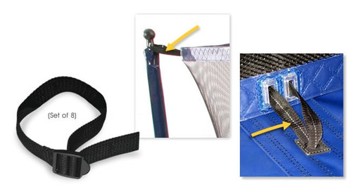 Trampoline Net Strap Kit - Short (set of 8)