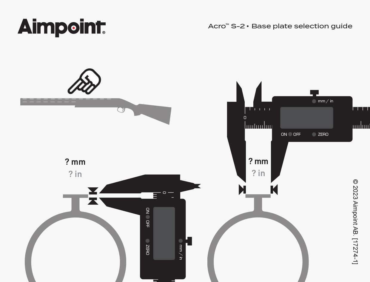 実物 AIMPOINTドットサイトACRO S-2正規品 acro s2 ダット Aimpoint