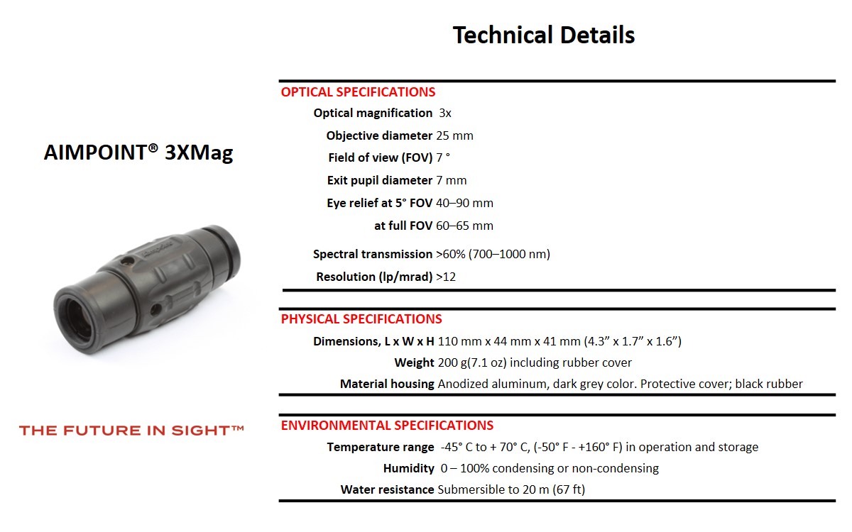 Aimpoint® US Store - 3XMag™ Magnifier - No Mount