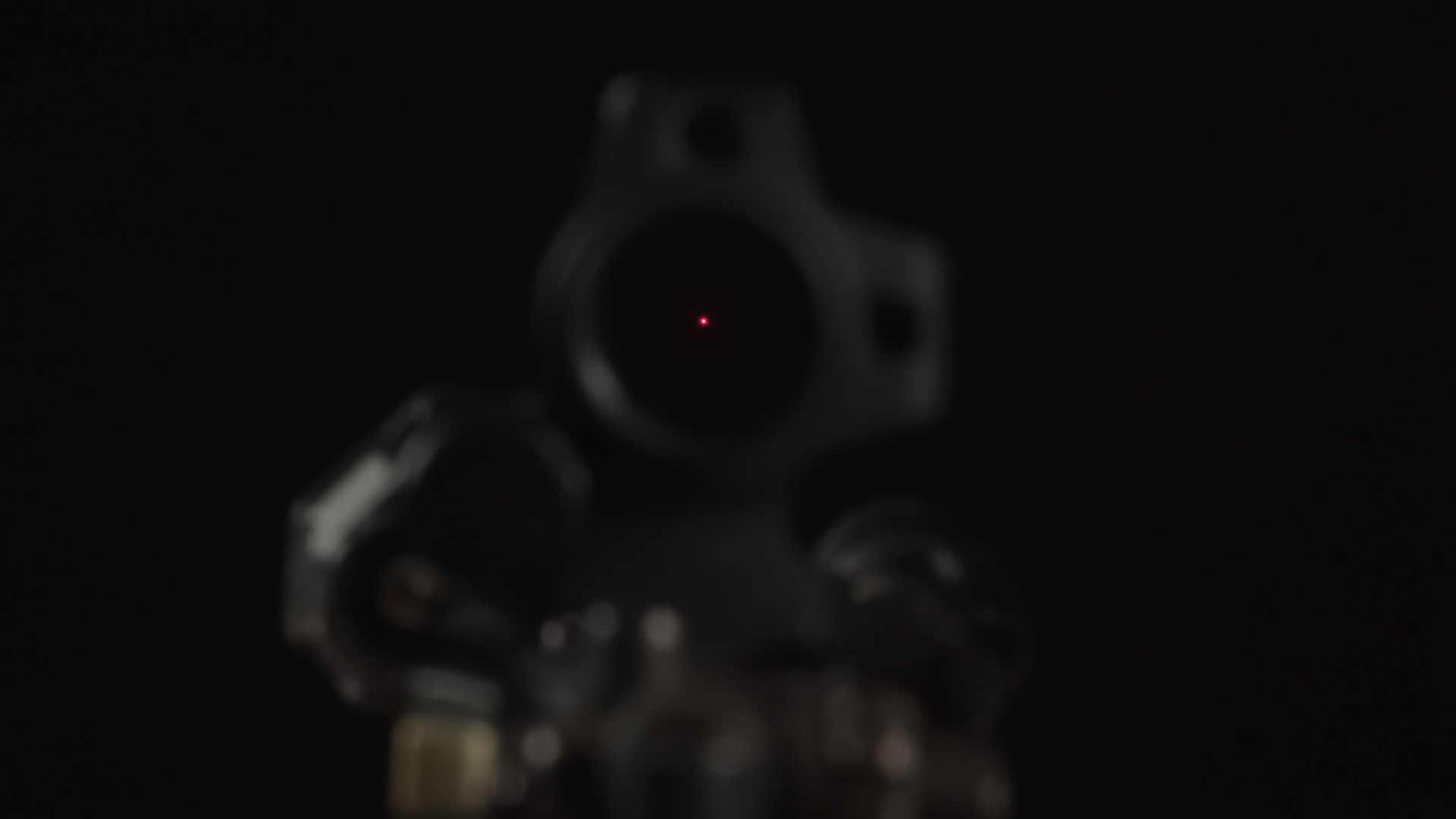 Reflex Red Dot in the Dark Room