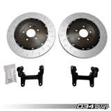 034 Motorsport - 2-Piece Floating Rear Brake Rotor 370mm Upgrade for B9/B9.5 Audi A4/S4, A5/S5, Q5/SQ5