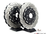 ECS Tuning - Front Wave Cross-Drilled & Slotted 2-Piece Brake Discs