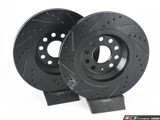 ECS Tuning Rear V5 Drilled & Slotted Brake Rotors Set (310x22)